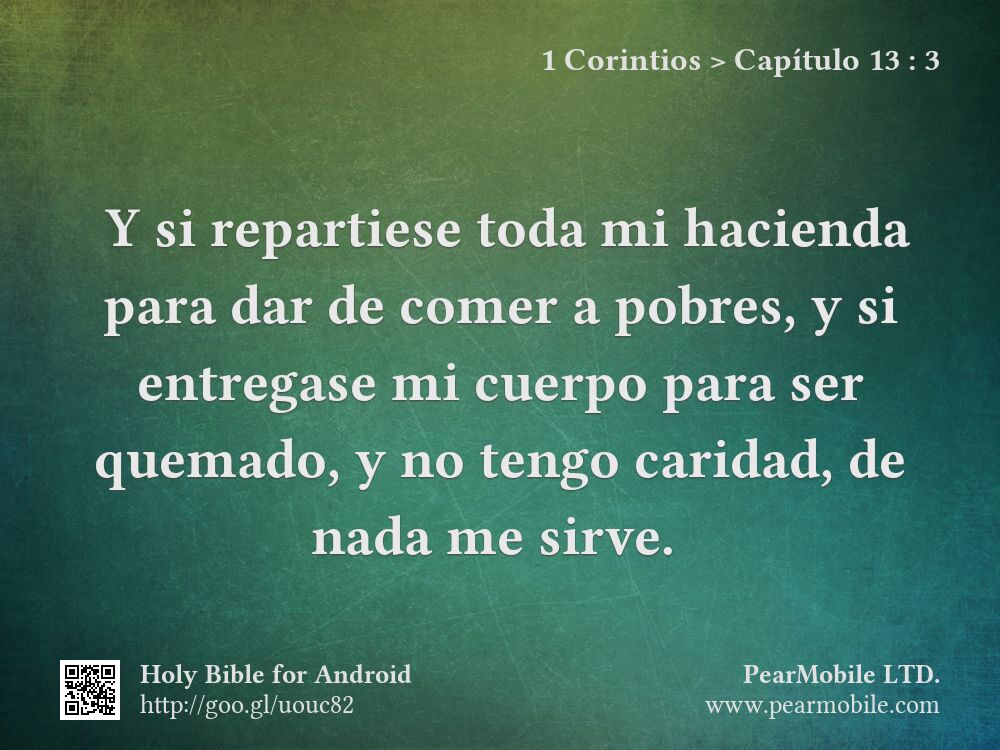 1 Corintios, Capítulo 13:3